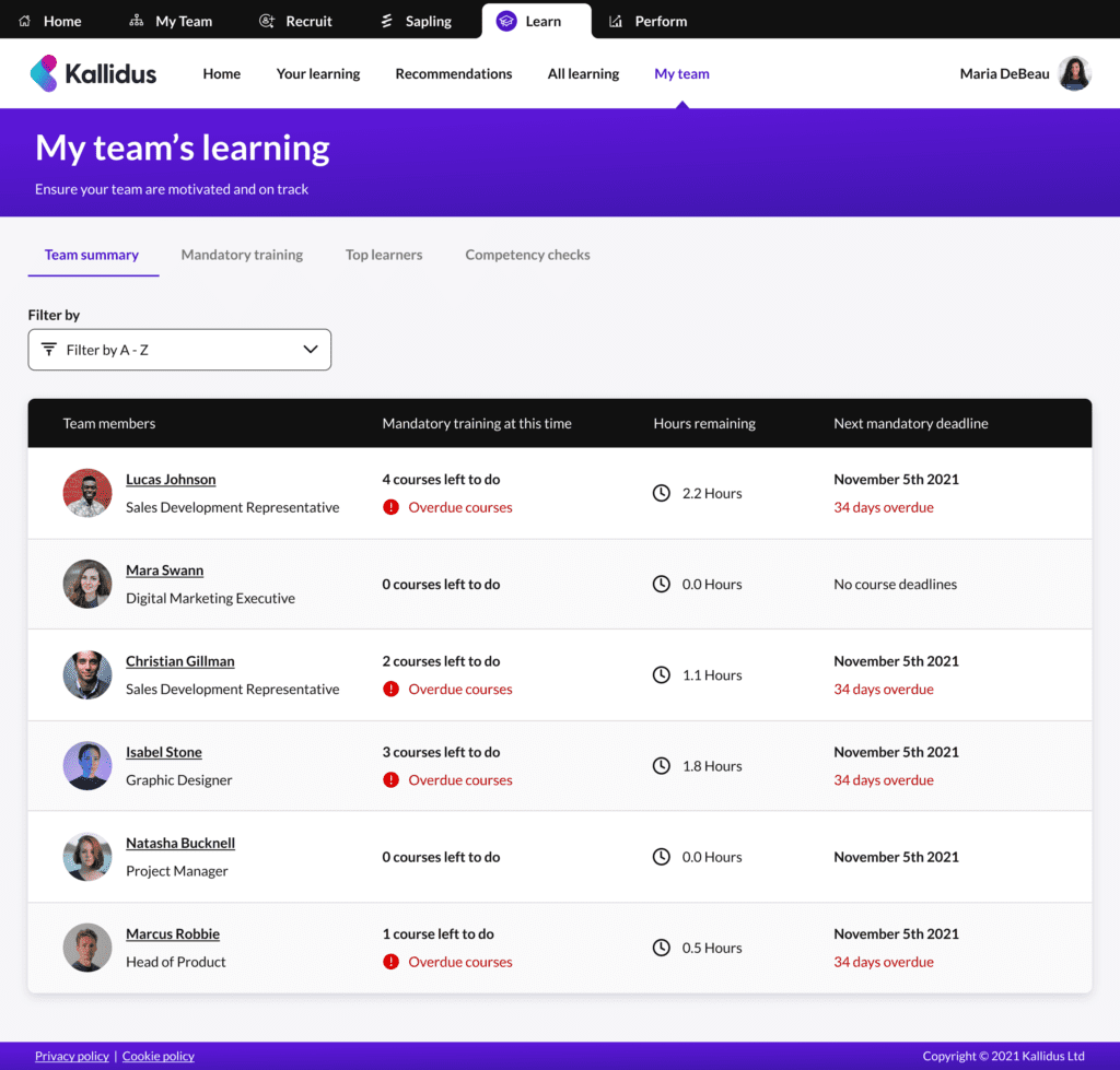 Kallidus Learn Platform Image