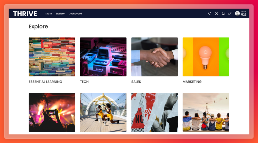 Thrive LMS Dashboard