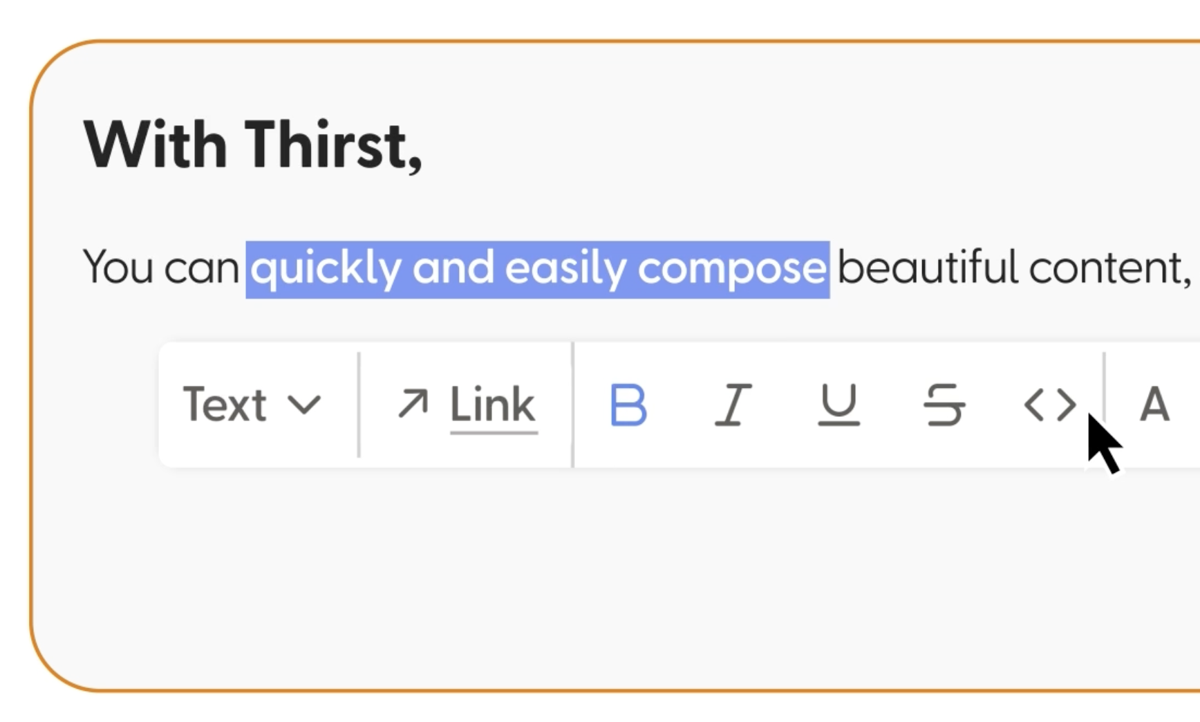 New and Improved Content Editor with Thirst
