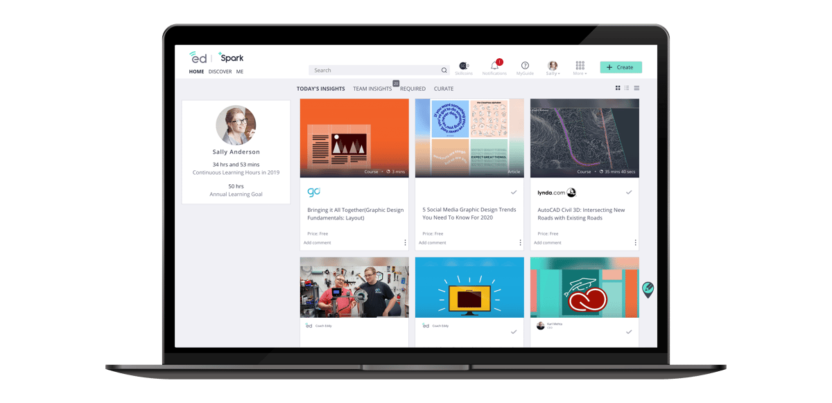 EdCast by Cornerstone platform dashboard
