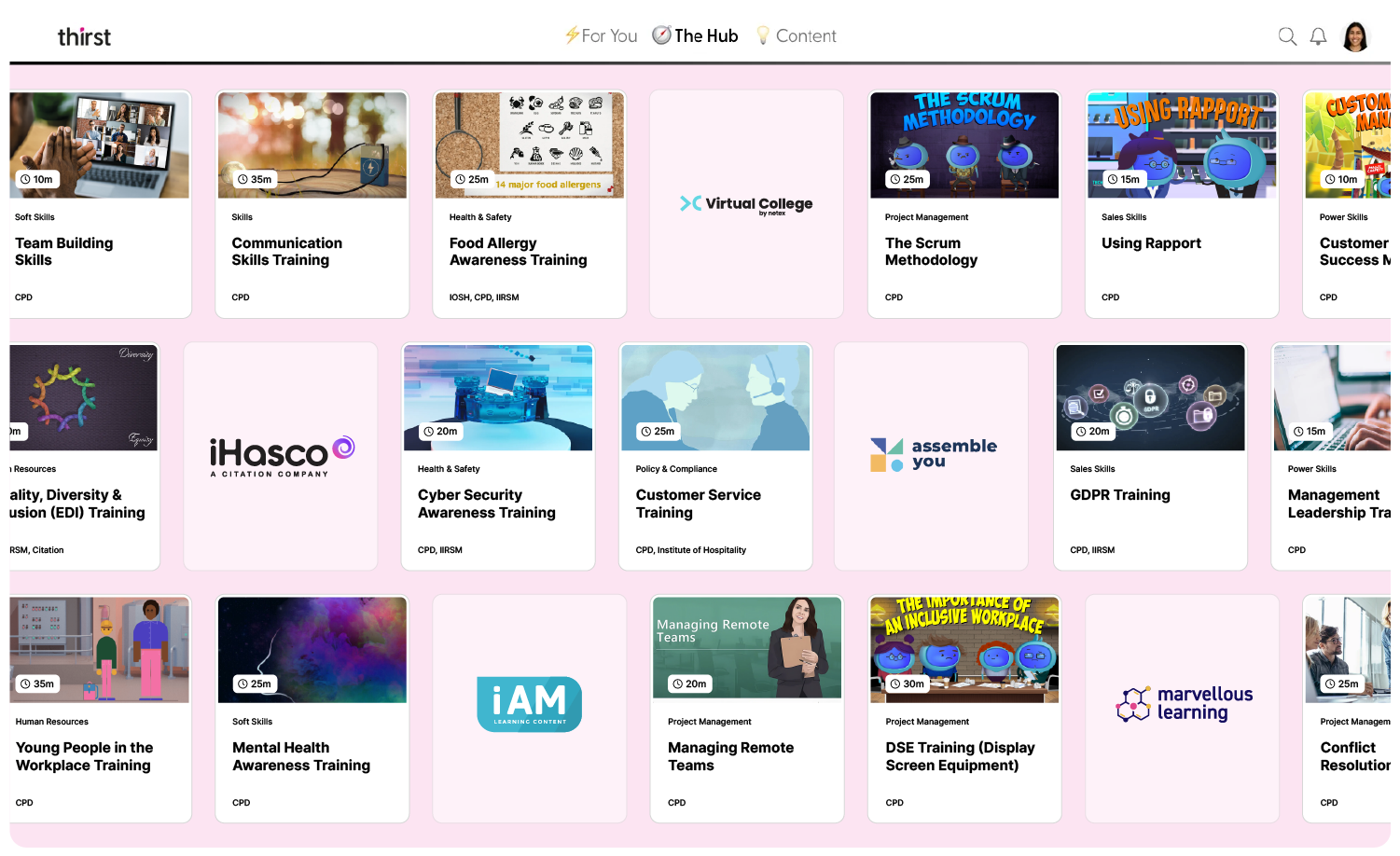 Thirst X Content Library